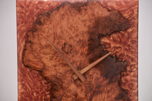 Load image into Gallery viewer, Beautiful Australian root walnut and gold copper epoxy resin wall clock