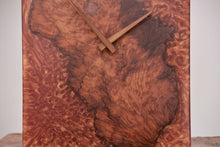 Load image into Gallery viewer, Beautiful Australian root walnut and gold copper epoxy resin wall clock