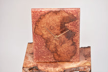 Load image into Gallery viewer, Beautiful Australian root walnut and gold copper epoxy resin wall clock