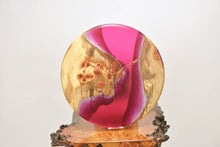 Load image into Gallery viewer, Beat root epoxy resin with burl Scottish Elm hanging wall clock 35cm Diameter, Clock could be rotate to any hanging position.