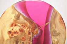 Load image into Gallery viewer, Beat root epoxy resin with burl Scottish Elm hanging wall clock 35cm Diameter, Clock could be rotate to any hanging position.