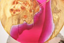 Load image into Gallery viewer, Beat root epoxy resin with burl Scottish Elm hanging wall clock 35cm Diameter, Clock could be rotate to any hanging position.