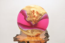 Load image into Gallery viewer, Beat root epoxy resin with burl Scottish Elm hanging wall clock 35cm Diameter, Clock could be rotate to any hanging position.