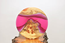 Load image into Gallery viewer, Beat root epoxy resin with burl Scottish Elm hanging wall clock 35cm Diameter, Clock could be rotate to any hanging position.