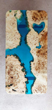 Load image into Gallery viewer, Epoxy resin live edge, Elm, Oak, Walnut, Poplar mappa, Maple, Olive wood, Custom Order table, Waney edge wood dinning and coffee table