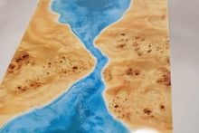 Load image into Gallery viewer, Stunning Poplar Burl timber with ocean effect resin coffee table.