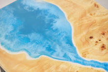 Load image into Gallery viewer, Stunning Poplar Burl timber with ocean effect resin coffee table.