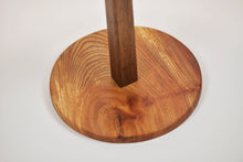 Load image into Gallery viewer, Unique and stunning burl Scottish Elm side table with transparent blue resin.