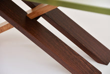 Load image into Gallery viewer, Mint resin with Scottish Elm wooden coffee table