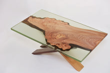 Load image into Gallery viewer, Mint resin with Scottish Elm wooden coffee table