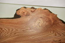 Load image into Gallery viewer, Mint resin with Scottish Elm wooden coffee table