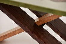 Load image into Gallery viewer, Mint resin with Scottish Elm wooden coffee table