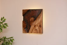 Load image into Gallery viewer, Pippy Elm Wall Art Decor and light, handcrafted, wall hanging, resin art.