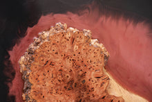 Load image into Gallery viewer, Wooden wall Art Decor and light, handcrafted, wall hanging, resin art, Scottish Elm, LED lights.