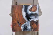 Load image into Gallery viewer, English oak wall Art Decor and light, handcrafted, wall hanging, resin art.
