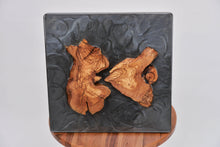 Load image into Gallery viewer, Olive wood wall Art Decor and light, handcrafted, wall hanging, resin art.