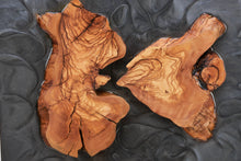 Load image into Gallery viewer, Olive wood wall Art Decor and light, handcrafted, wall hanging, resin art.