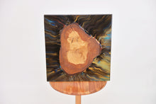 Load image into Gallery viewer, Creative holm oak wood slice wall Art Decor and light, handcrafted, wall hanging, Epoxy resin art.