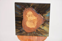 Load image into Gallery viewer, Creative holm oak wood slice wall Art Decor and light, handcrafted, wall hanging, Epoxy resin art.