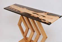 Load image into Gallery viewer, Handmade console table with English purl oak and resin top