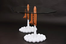 Load image into Gallery viewer, 3D Concept oval glass coffee table with amazing base.