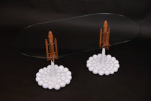 Load image into Gallery viewer, 3D Concept oval glass coffee table with amazing base.