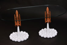 Load image into Gallery viewer, 3D Concept oval glass coffee table with amazing base.