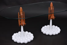 Load image into Gallery viewer, 3D Concept oval glass coffee table with amazing base.