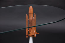 Load image into Gallery viewer, 3D Concept oval glass coffee table with amazing base.