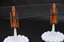 Load image into Gallery viewer, 3D Concept oval glass coffee table with amazing base.