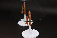 Load image into Gallery viewer, 3D Concept oval glass coffee table with amazing base.