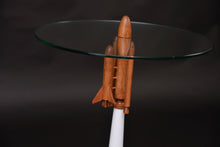 Load image into Gallery viewer, 3D Concept round glass side table with amazing base.