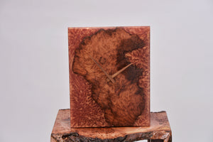 Beautiful Australian root walnut and gold copper epoxy resin wall clock
