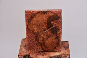 Beautiful Australian root walnut and gold copper epoxy resin wall clock
