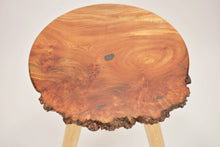Load image into Gallery viewer, Hand made Scottish burl Elm side table, waney edge end table.
