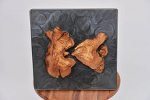 Load image into Gallery viewer, Olive wood wall Art Decor and light, handcrafted, wall hanging, resin art.
