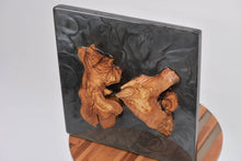 Load image into Gallery viewer, Olive wood wall Art Decor and light, handcrafted, wall hanging, resin art.
